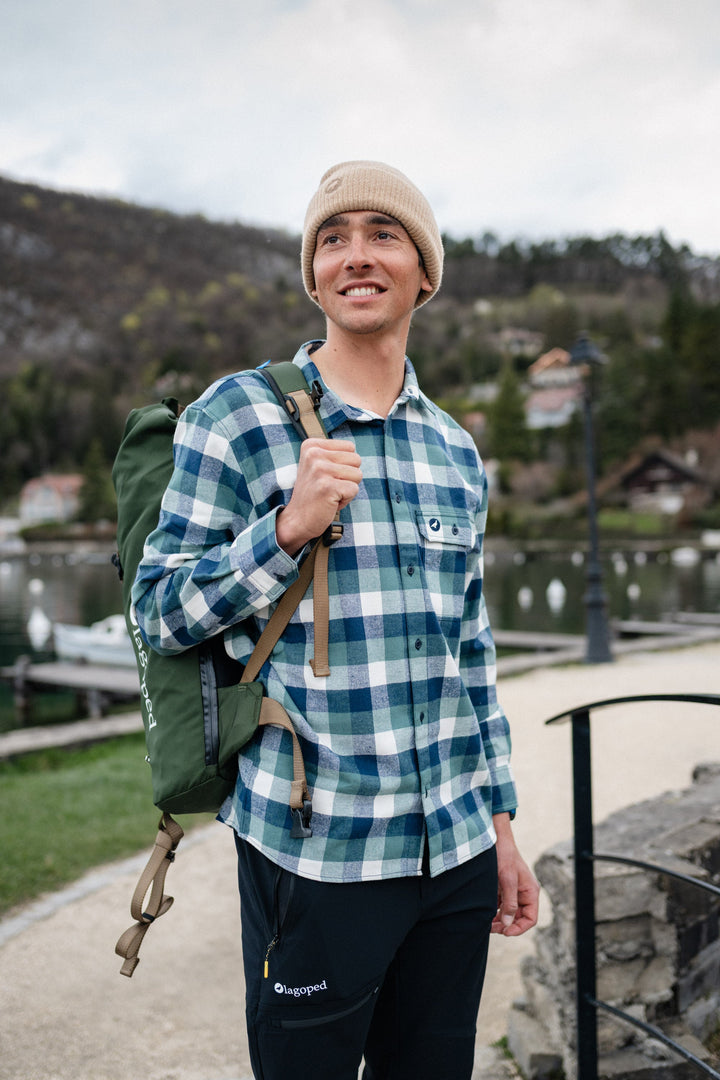 Chemise flanelle Unisexe PERDIZ - Navy Verde